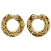 Cartier 18K yellow Gold Panther Motif Hoop Earrings #3